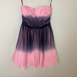 Betsey Johnson Pink/Black Tulle Poofy Dress